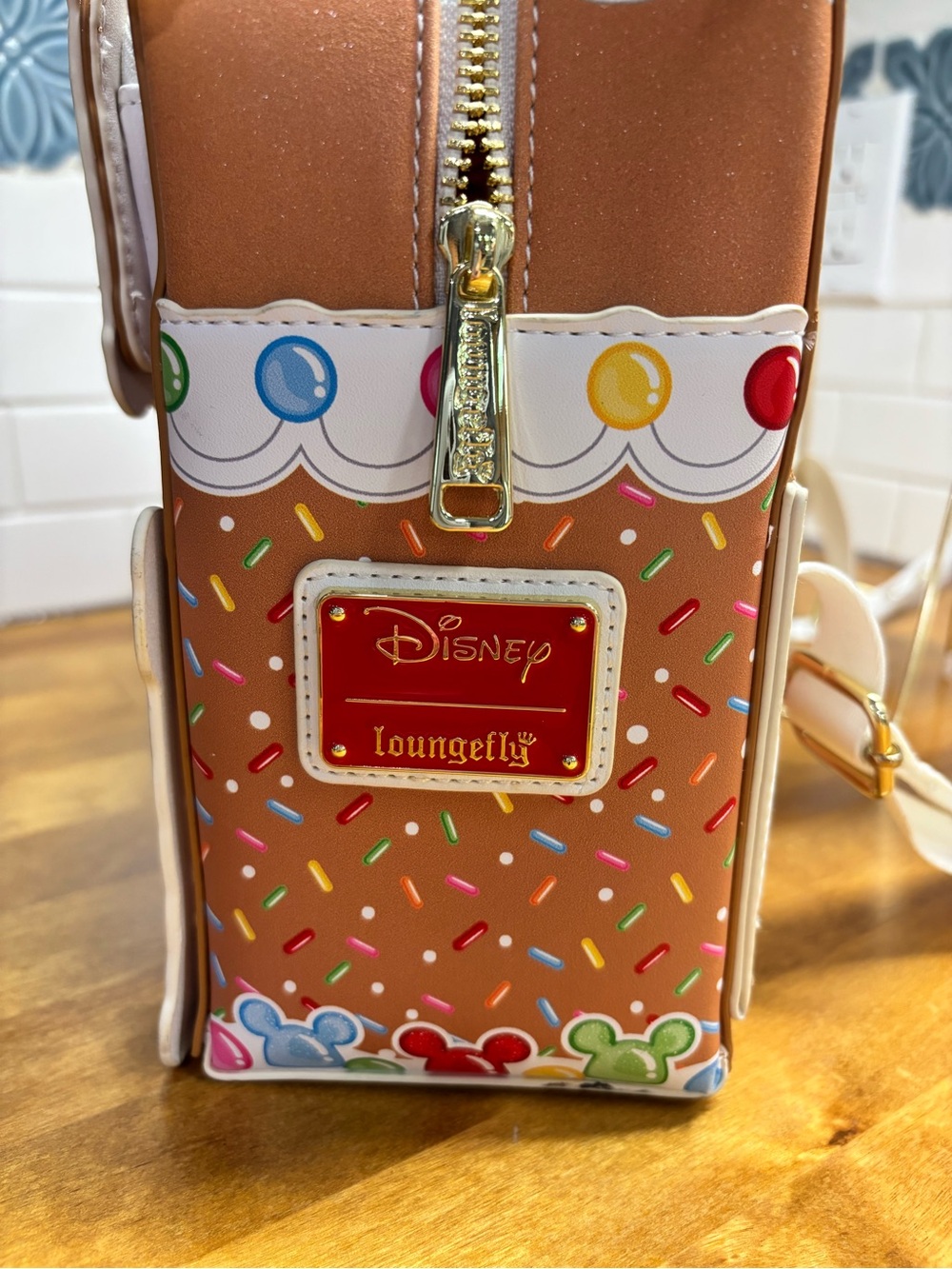 Loungefly Disney Mickey & Friends Gingerbread House Christmas Mini Backpack - Picture 2 of 11